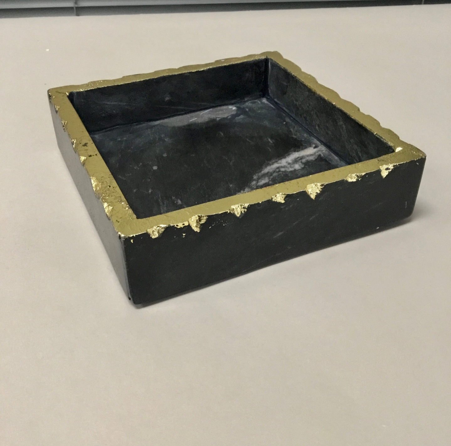 Black Marble Napkin Box