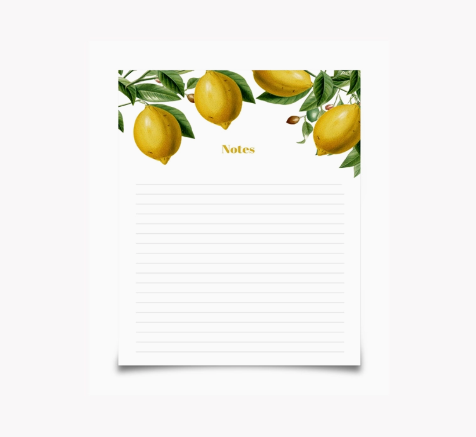 Large Lemon Notepad