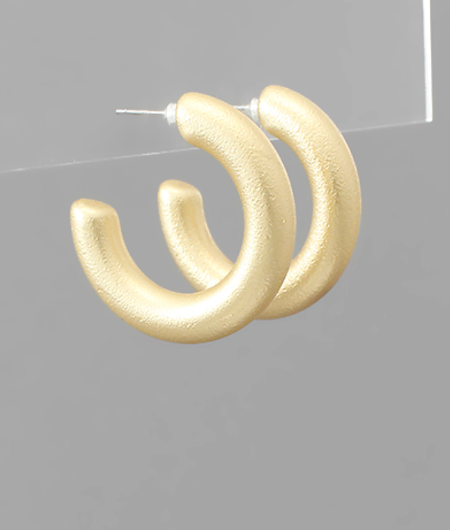 Gold Tube Hoops