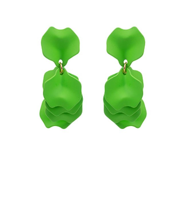 Color Coated Petal Earrings