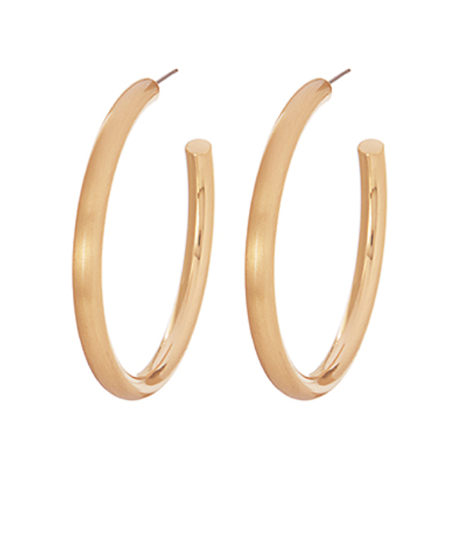 High Polished Satin Metal Hoops