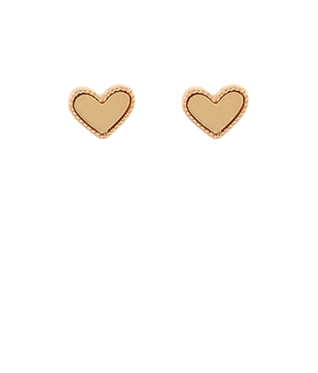 Metal Heart Studs