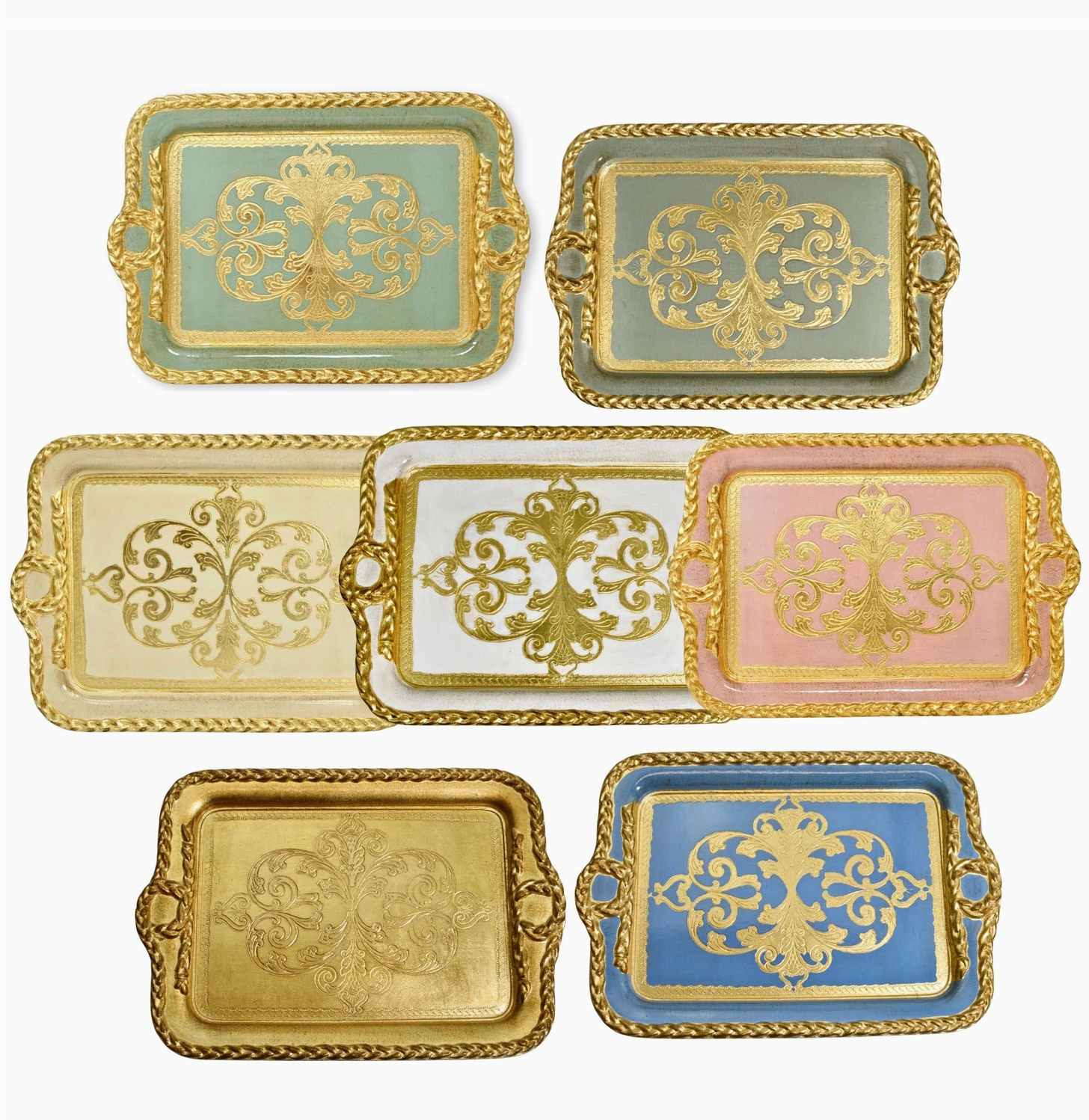 Florentine Carved Wood Tray