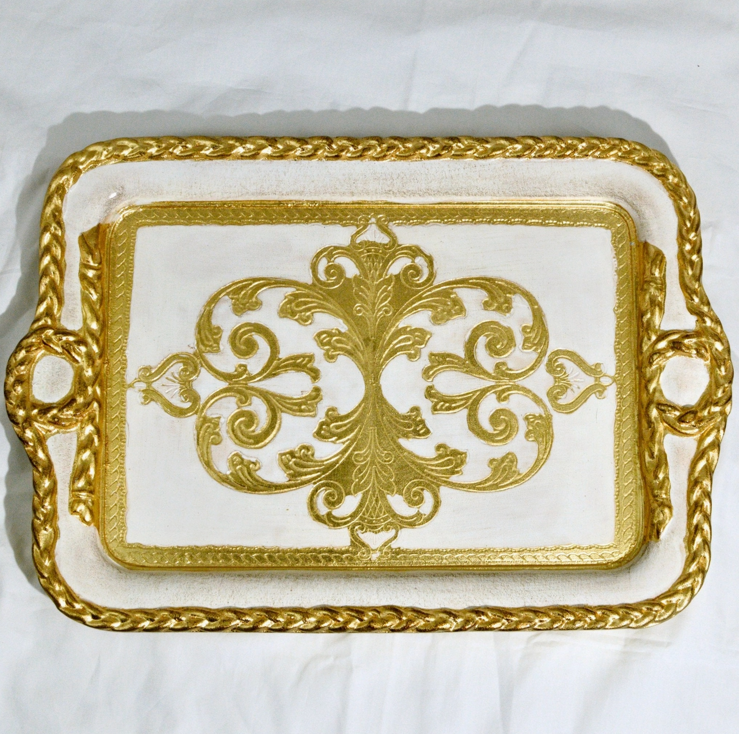 Florentine Carved Wood Tray