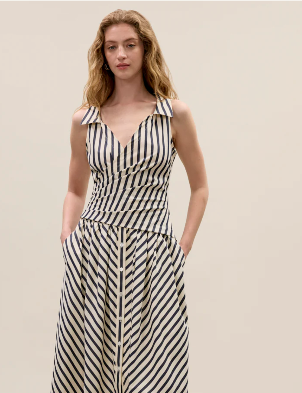 Isla Stripe Poplin Dress