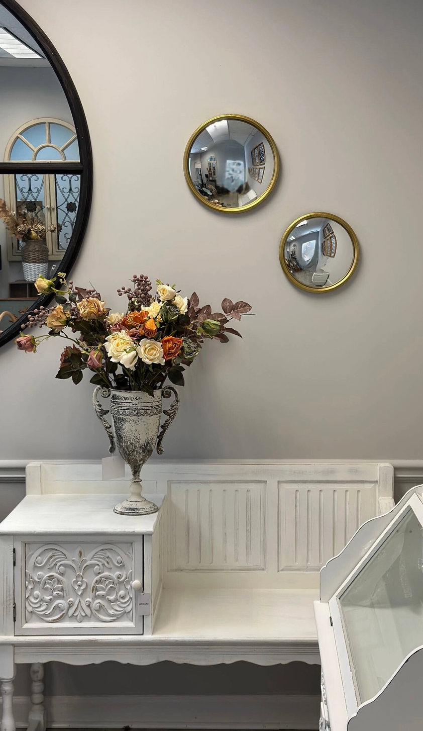 Gold Round Convex Mirror