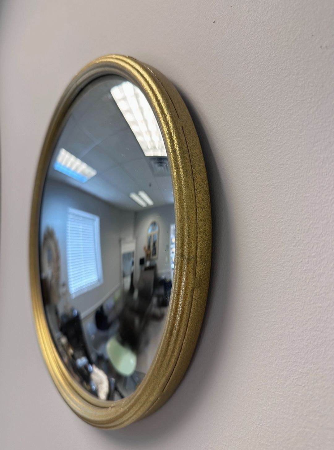 Gold Round Convex Mirror