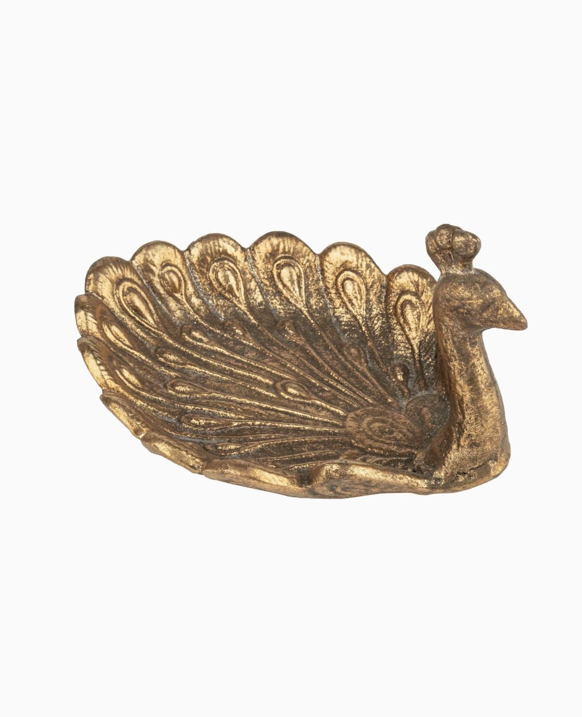 Cast Iron Peacock Trinket Tray