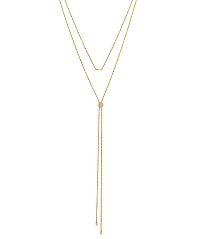 Layered Chain Long Necklace