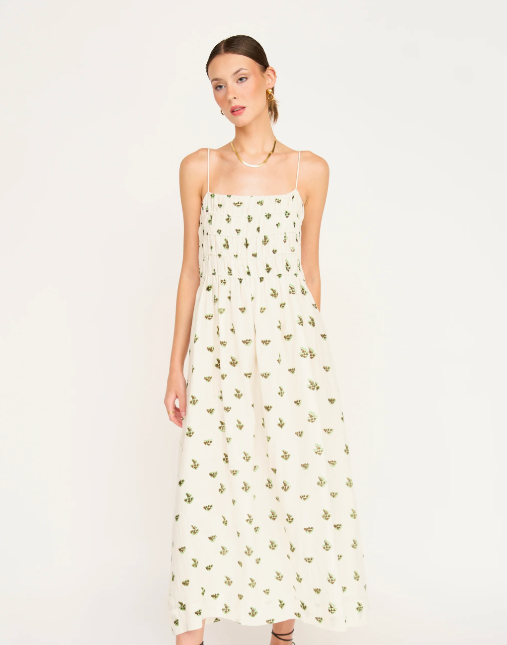 Puglia Dress in Chocolate Mint Boteh