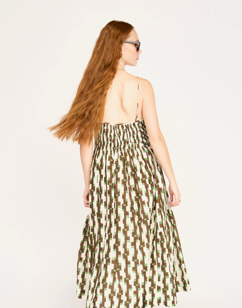 Janeiro Dress in Chocolate Mint Hopscotch