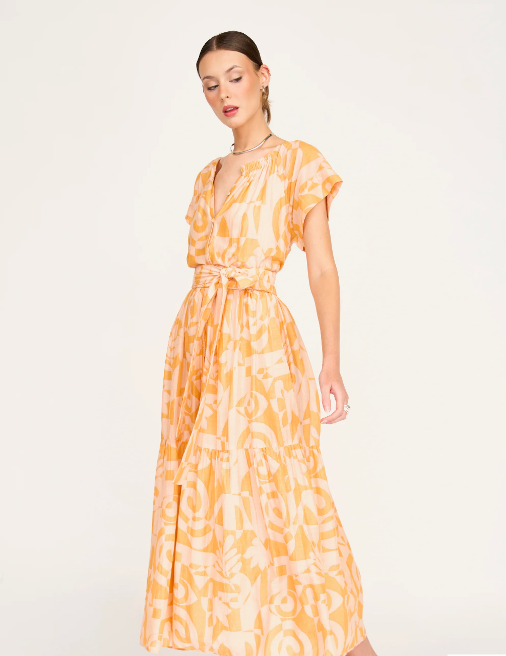 Vienna Maxi Dress in Orangesicle