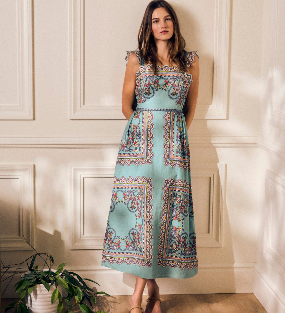 Veronique Ankle Dress in Bleura
