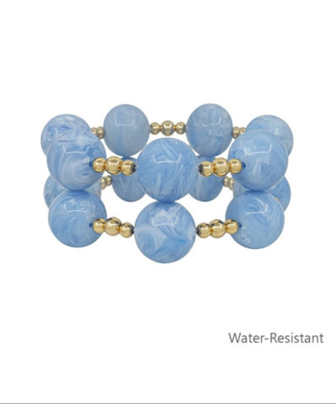 2 Row Marble Ball Bracelet