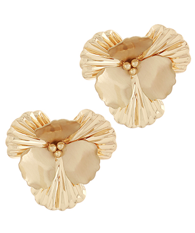 Flower Textured Earrings