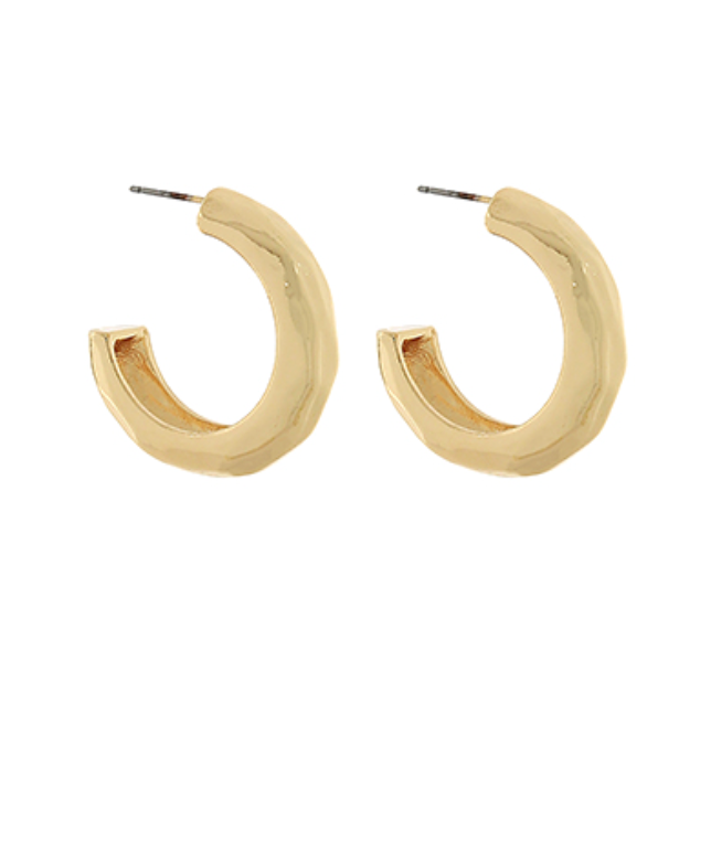 Hammered Hoop Earrings