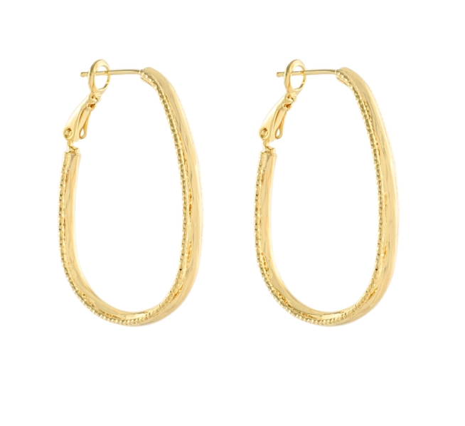 Textured Oval Hoops