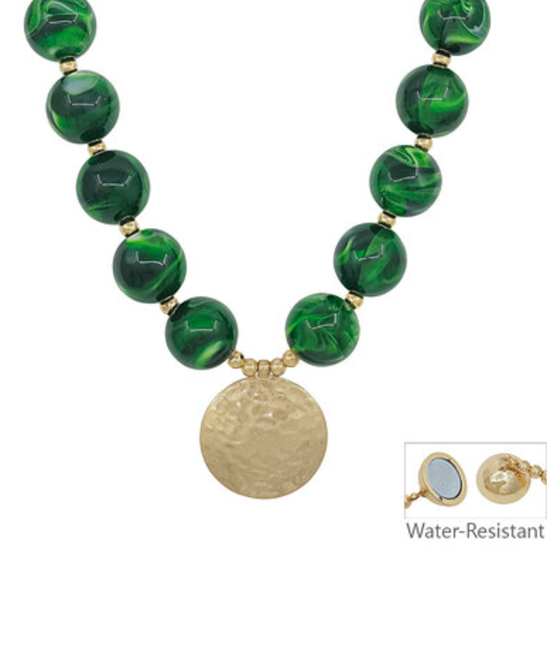 20mm Bead Necklace with Charm