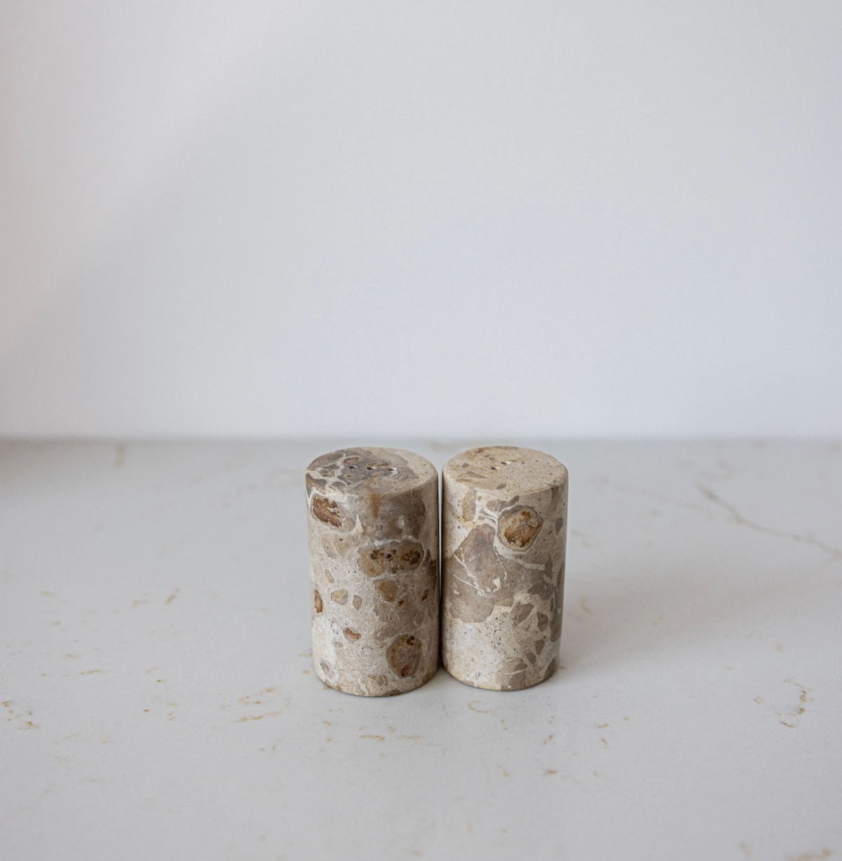 Chocolate Marble Salt & Pepper Shakers