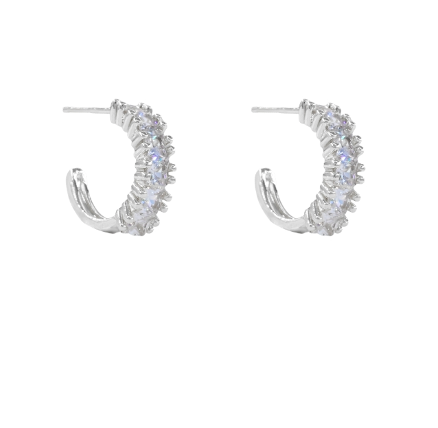 Pave 5mm CZ Hoops