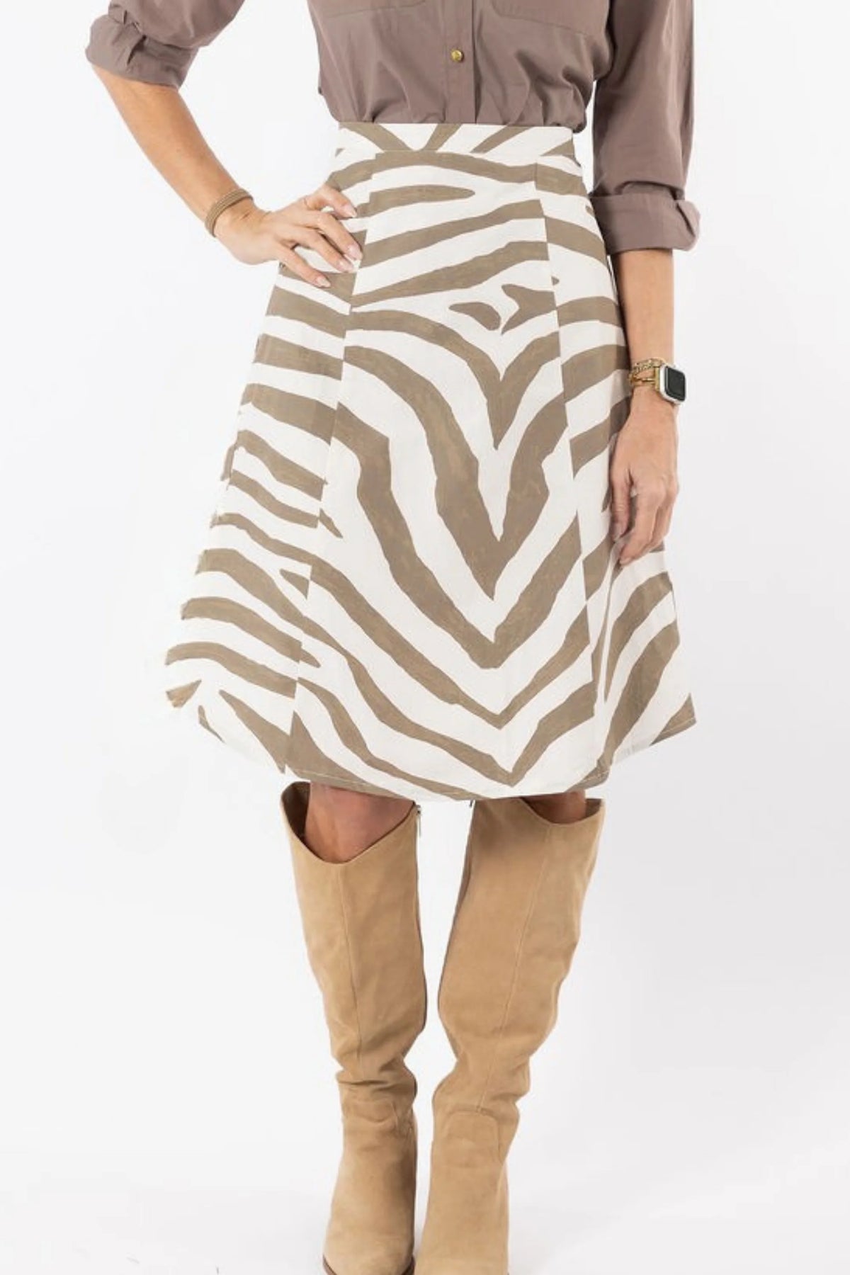 Frances Skirt in Zebra Print