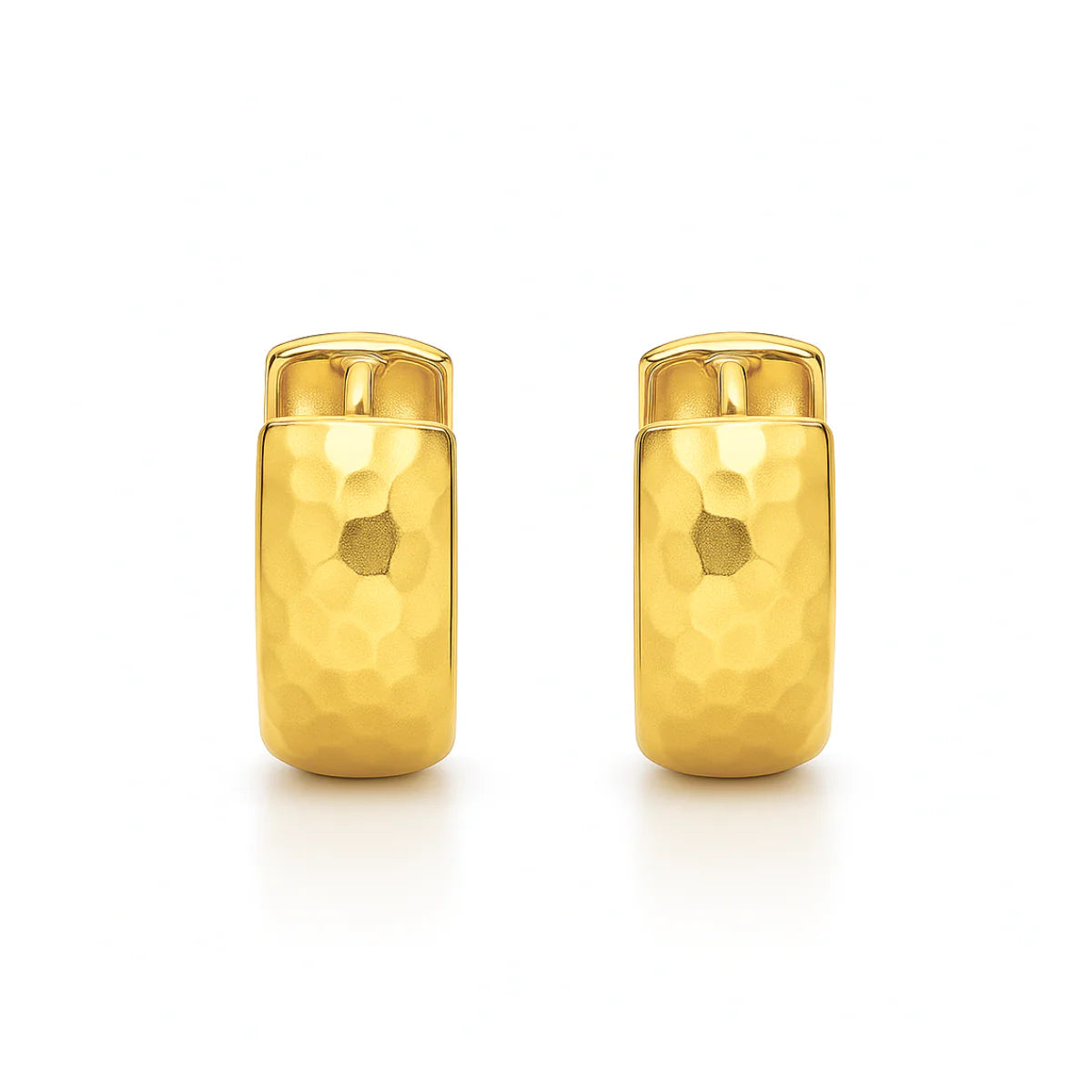 Brennan Hammered Huggie Hoop