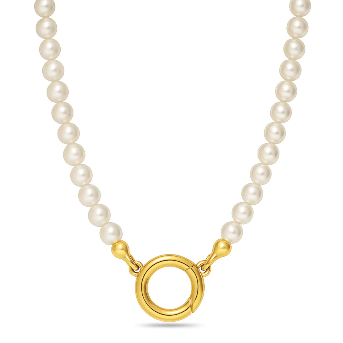 Angelica Pearl Push Clasp Necklace