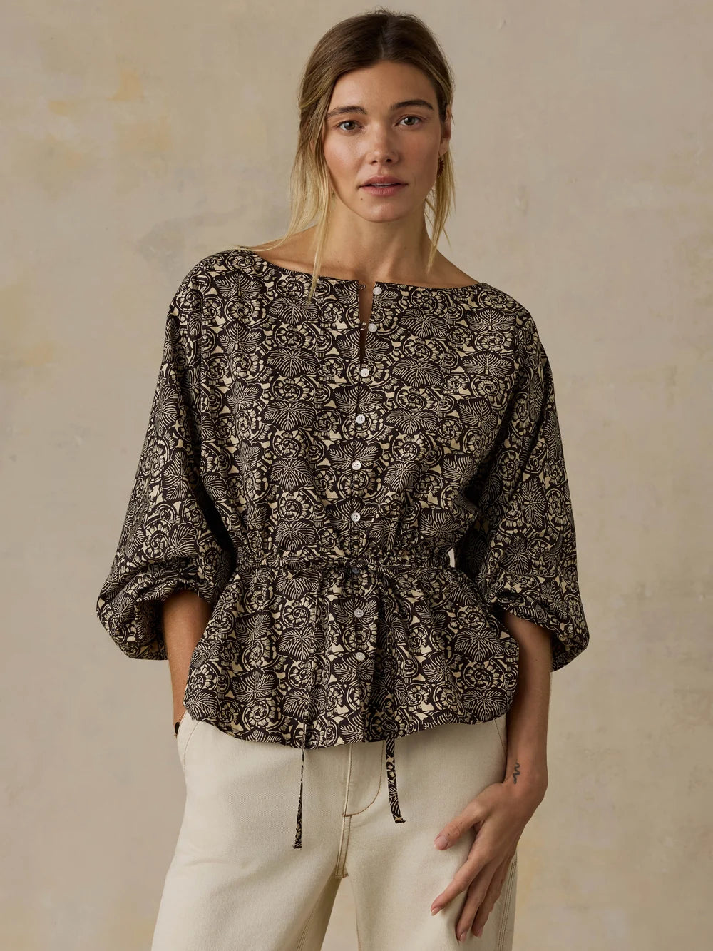 Coastal Poplin Faye Top