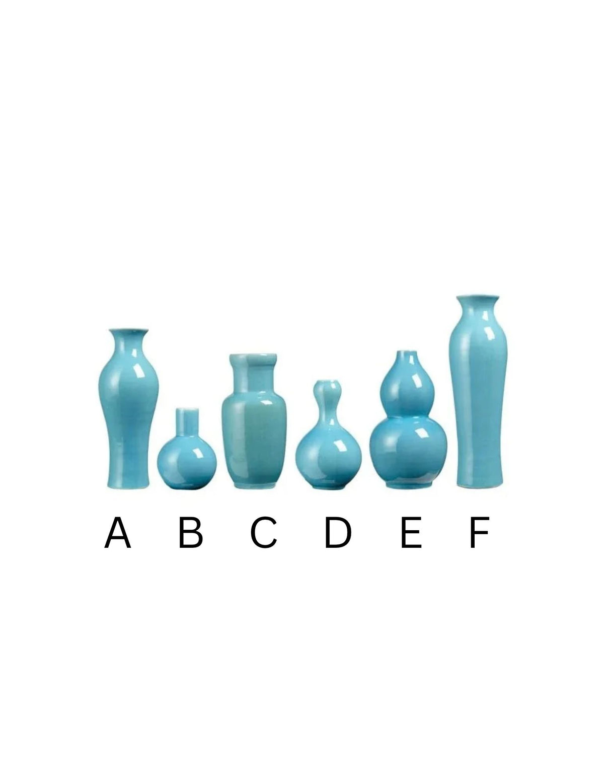 Turquoise Vases- Assorted Sizes