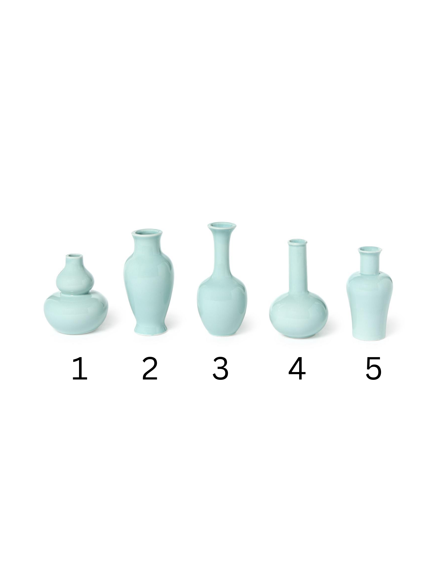 Aquamarine Porcelain Vases
