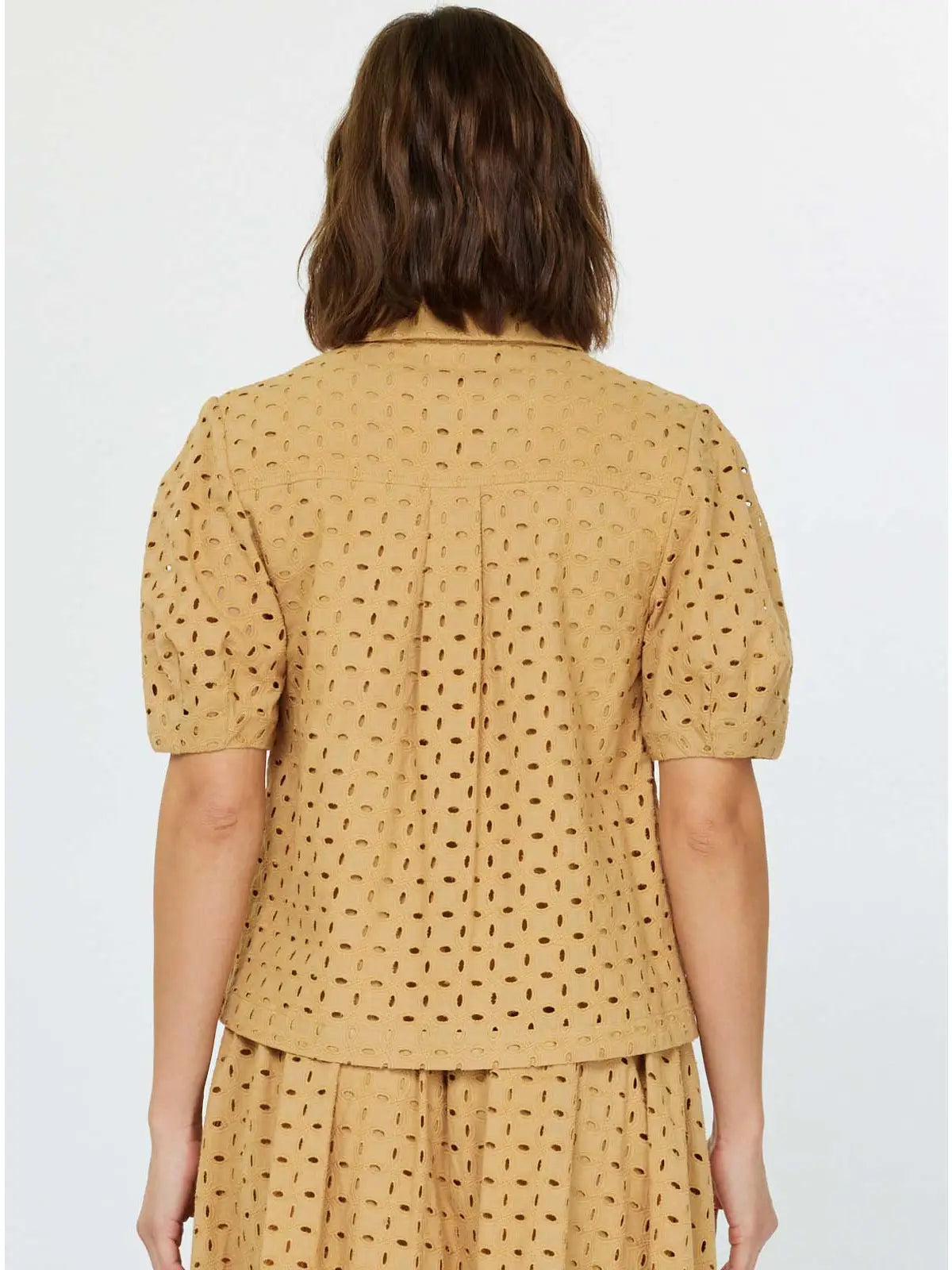 Eyelet Half Sleeve Blouse