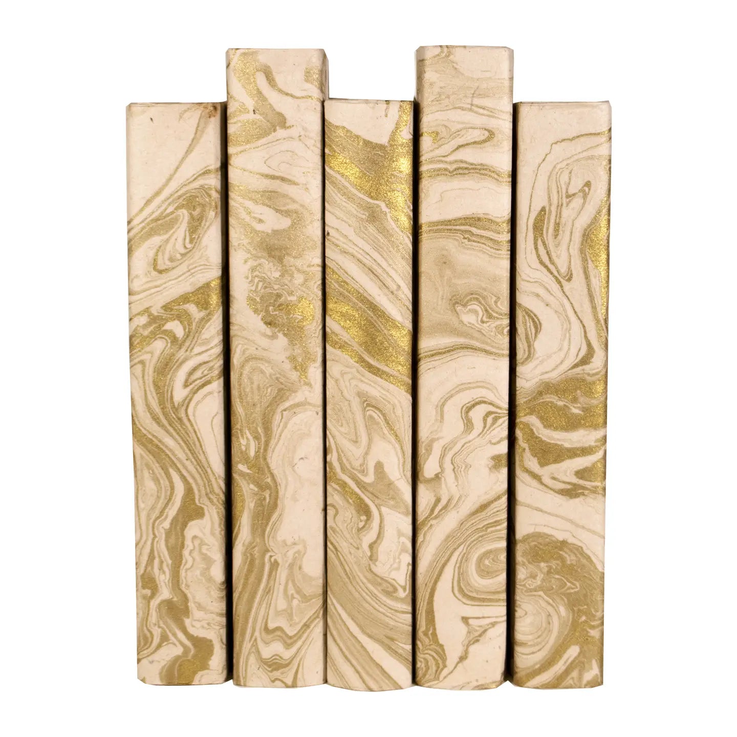 Gold & White Marble Decorative Books