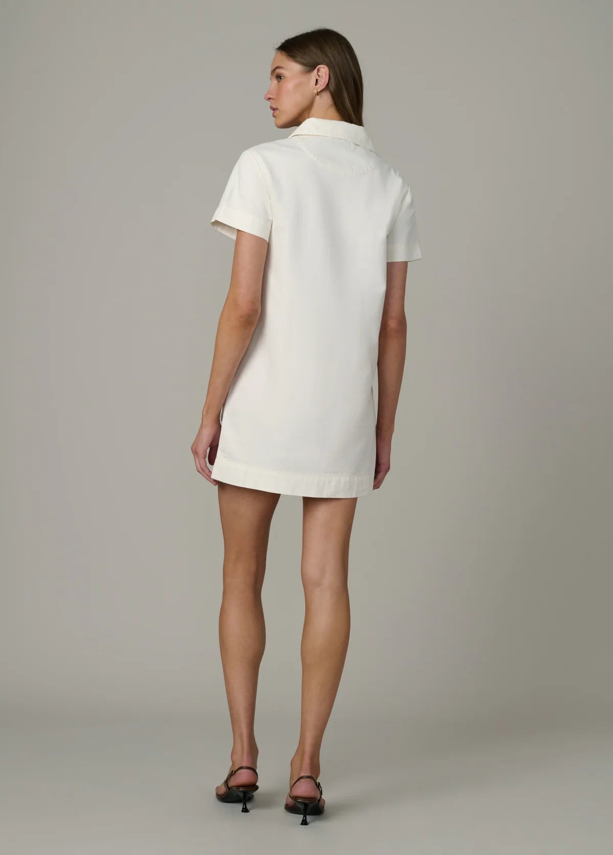 The Lillian Denim Dress in Milk