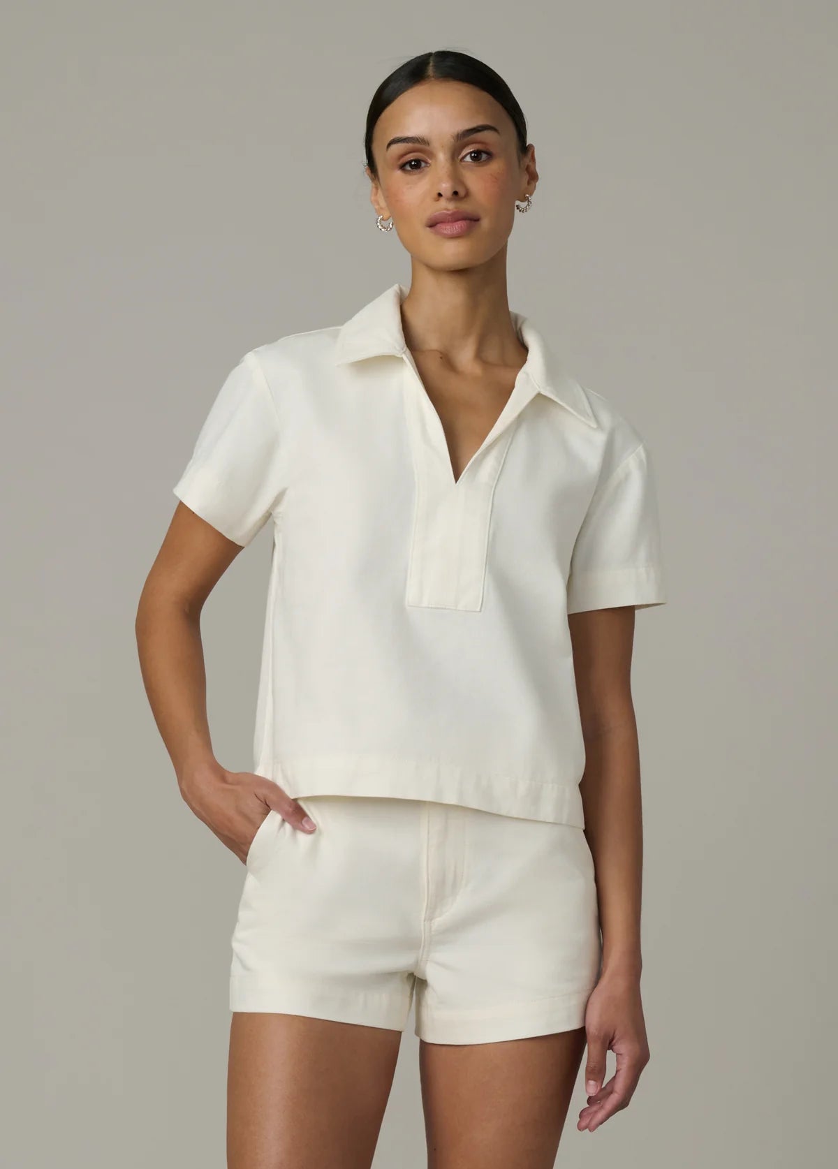 The Karter Trouser Short in Milk