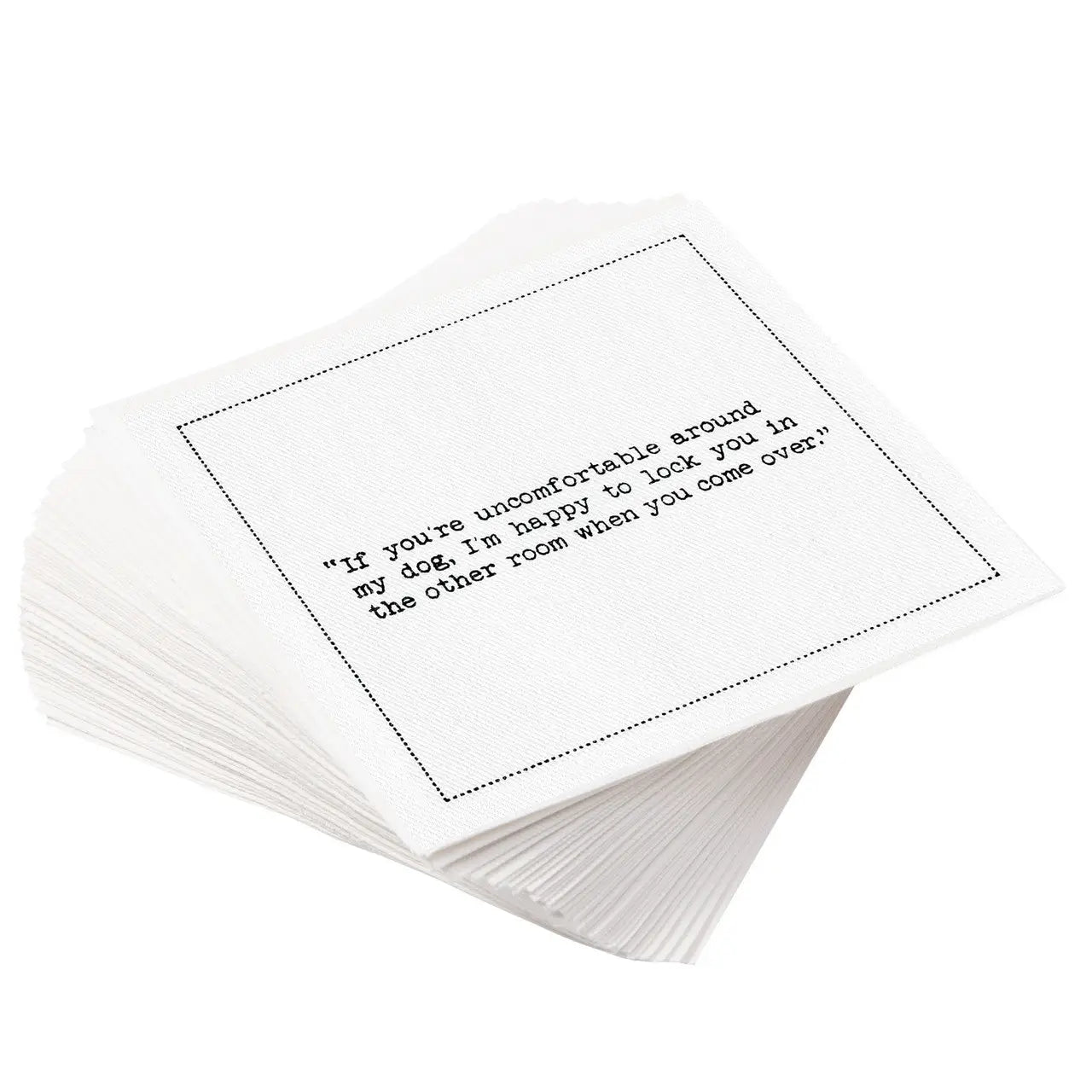 Dog Quotes Cotton Cocktail Napkins