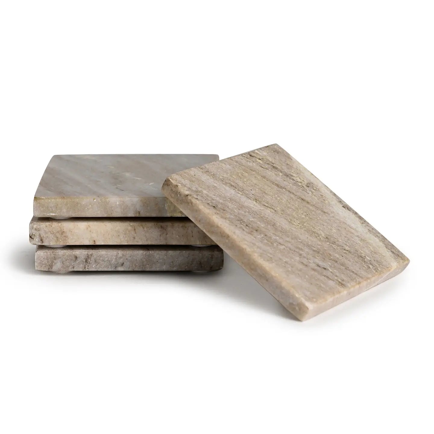 Brown Galaxy Marble Square Coasters