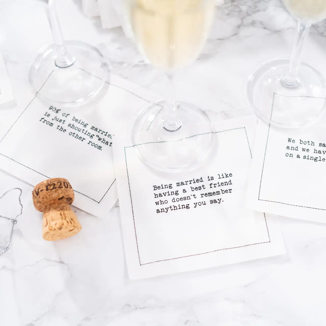 Marriage Quotes Cotton Cocktail Napkins
