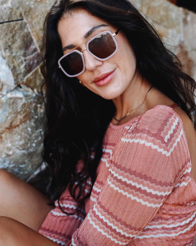 Cruz Oatmeal/Brown Sunglasses
