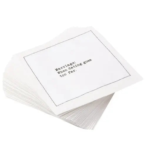 Marriage Quotes Cotton Cocktail Napkins