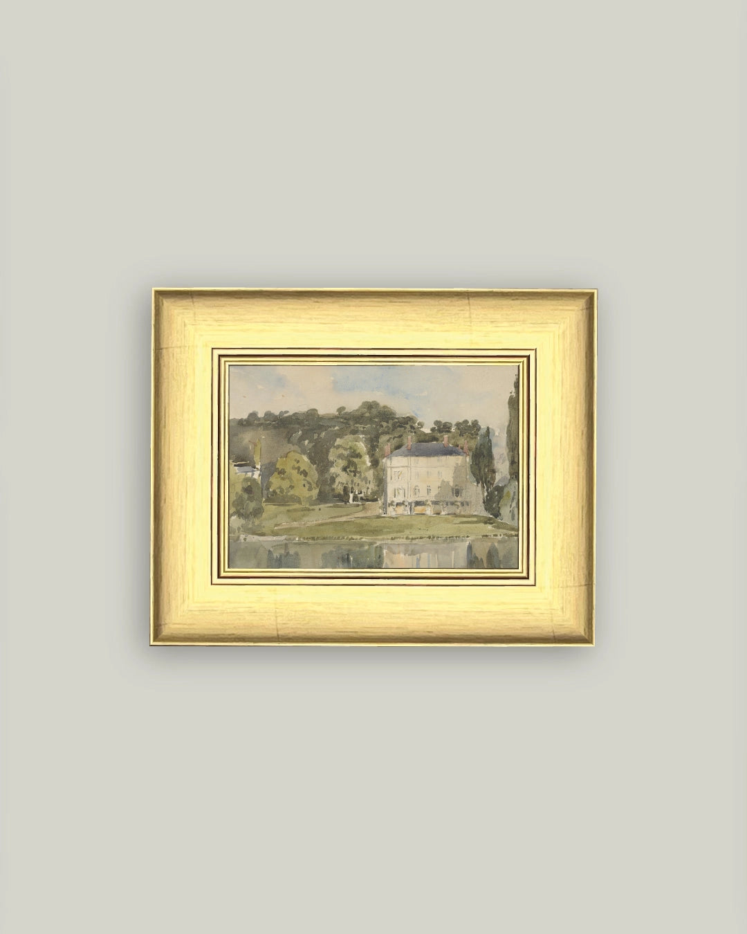 View Of Chateau Framed Antique Art