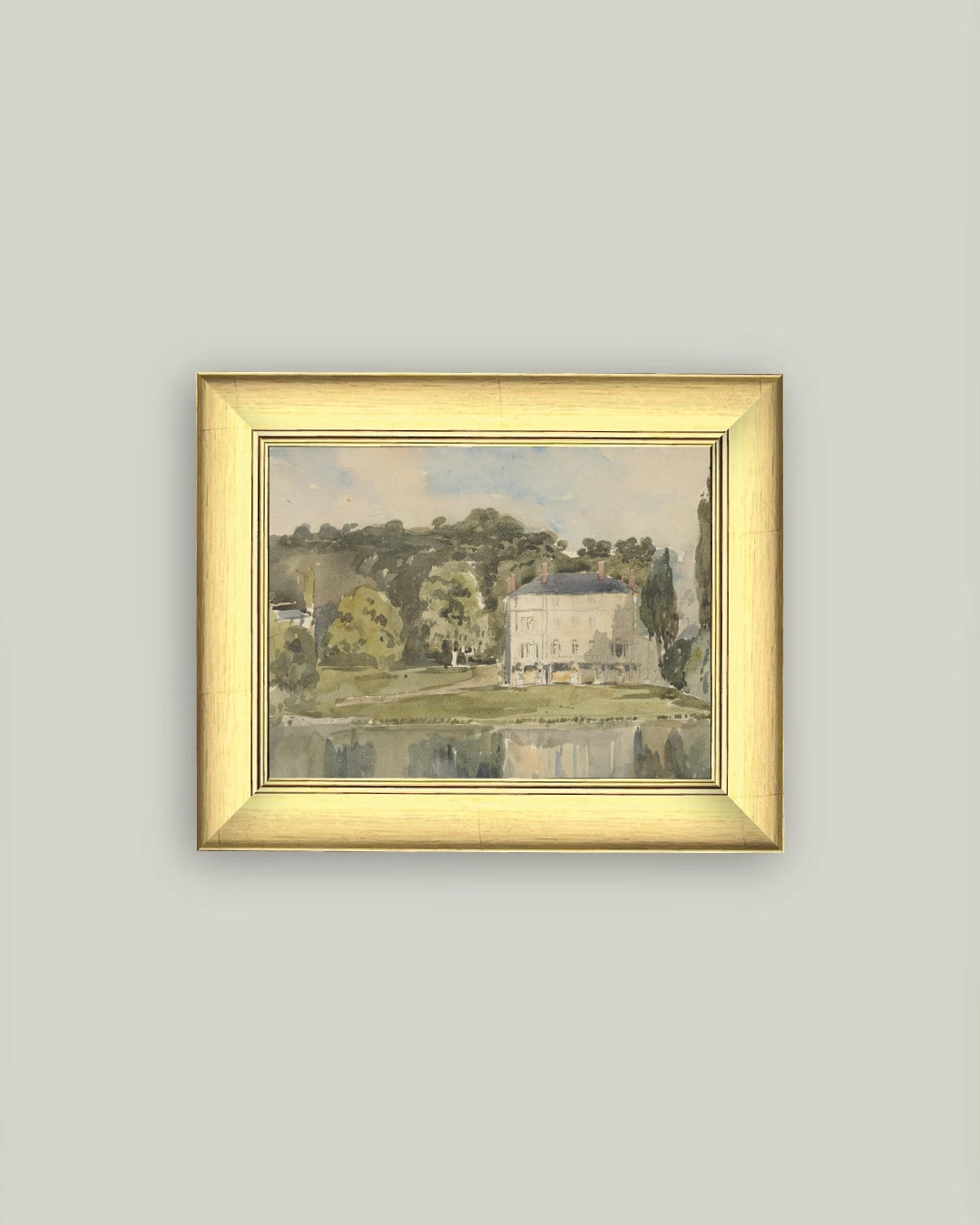View Of Chateau Framed Antique Art