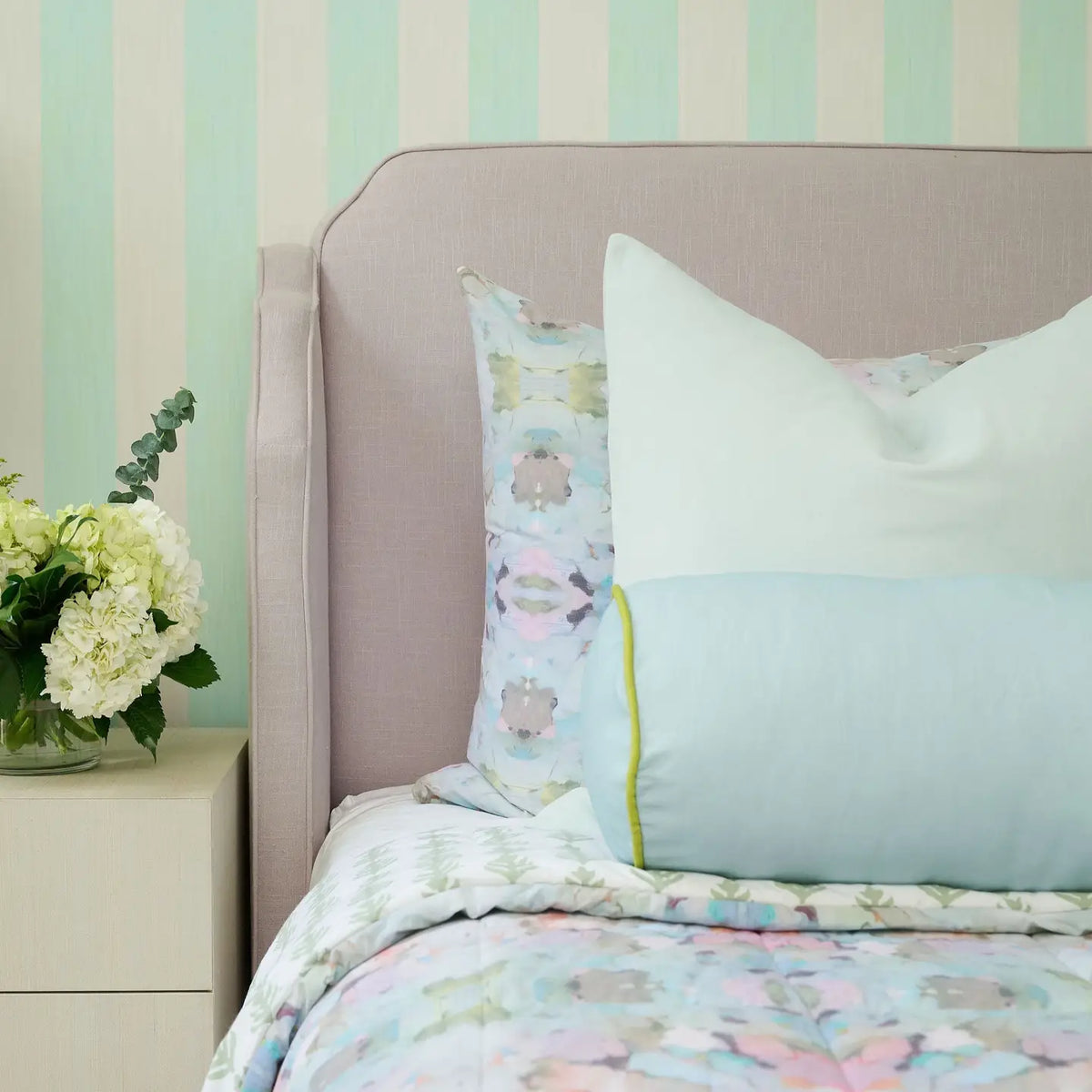 Robin's Egg Solid Velvet Pillow