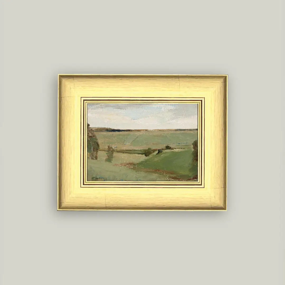 Studies By A River Framed Antique Art