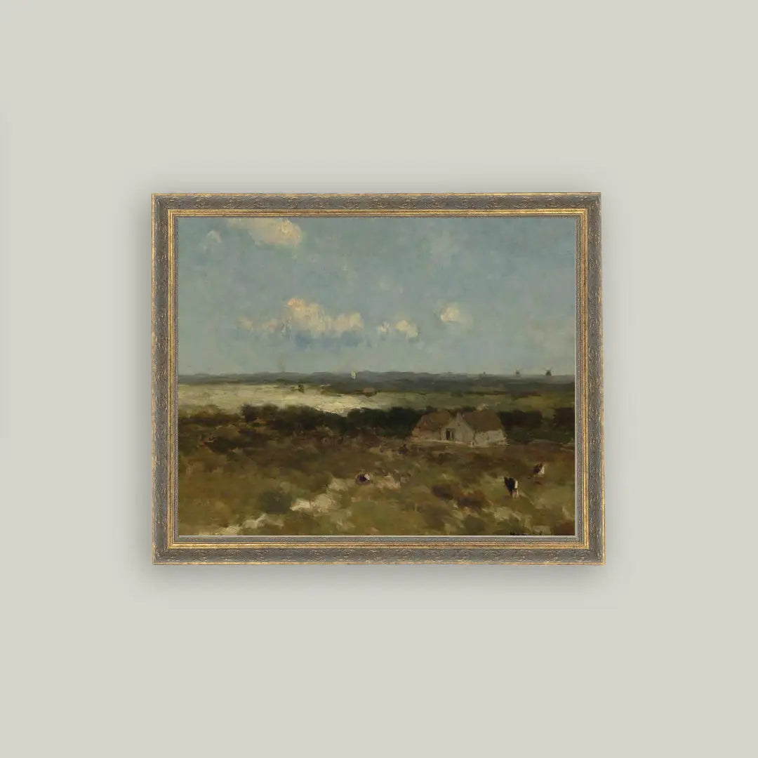 Coastal Farm Framed Antique Art