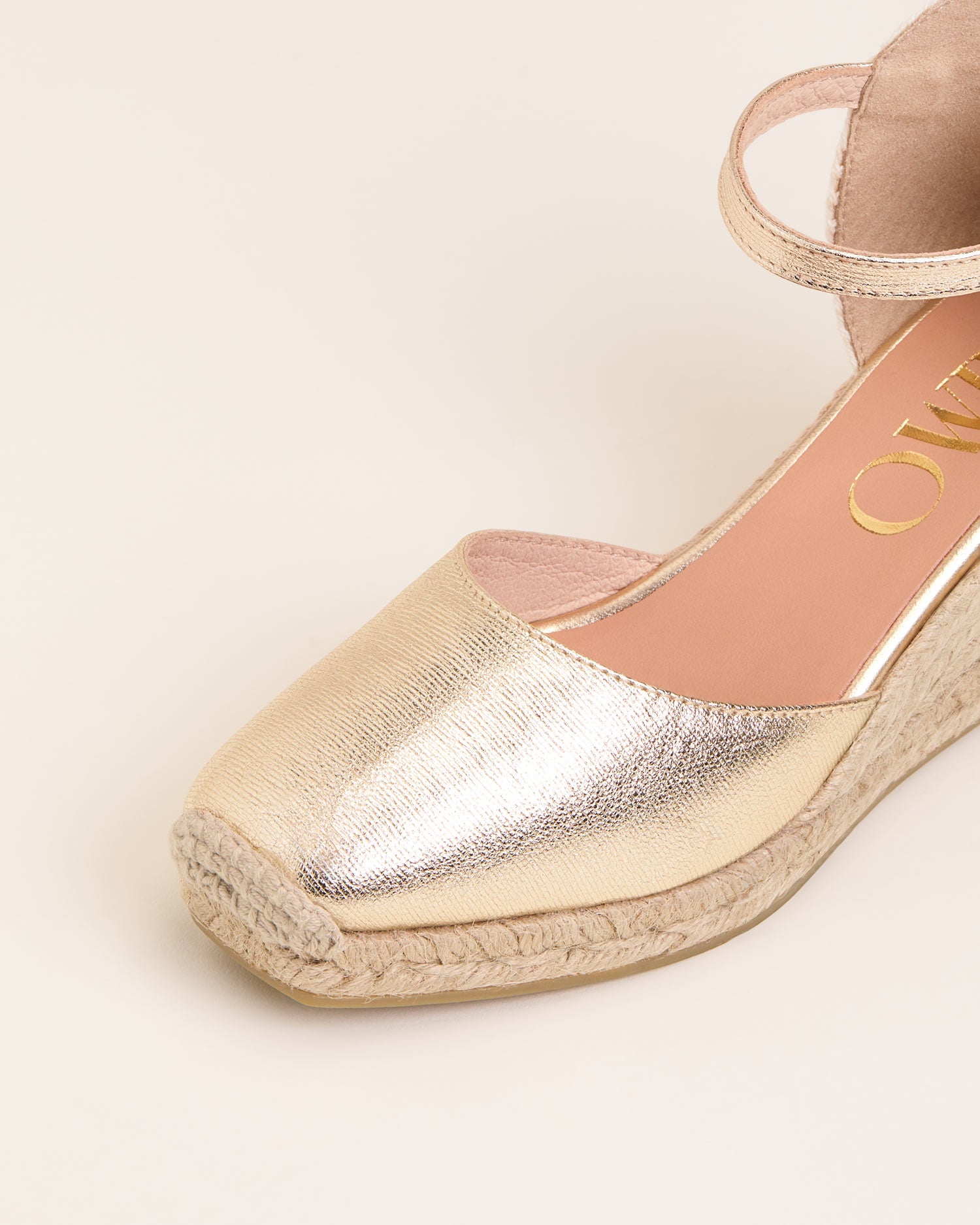 Yosie Gold Mid Wedge Espadrilles