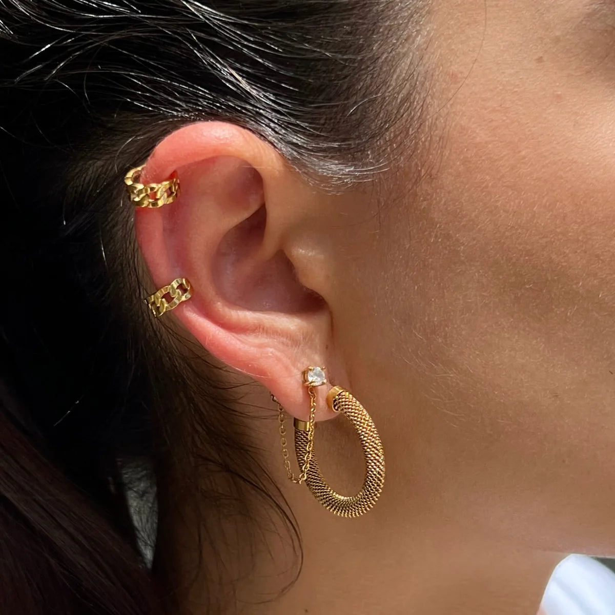 Wynn Mesh Hoop Earrings