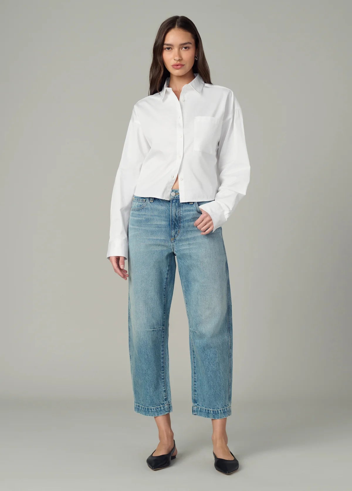 The Cropped Boyfriend Button Down