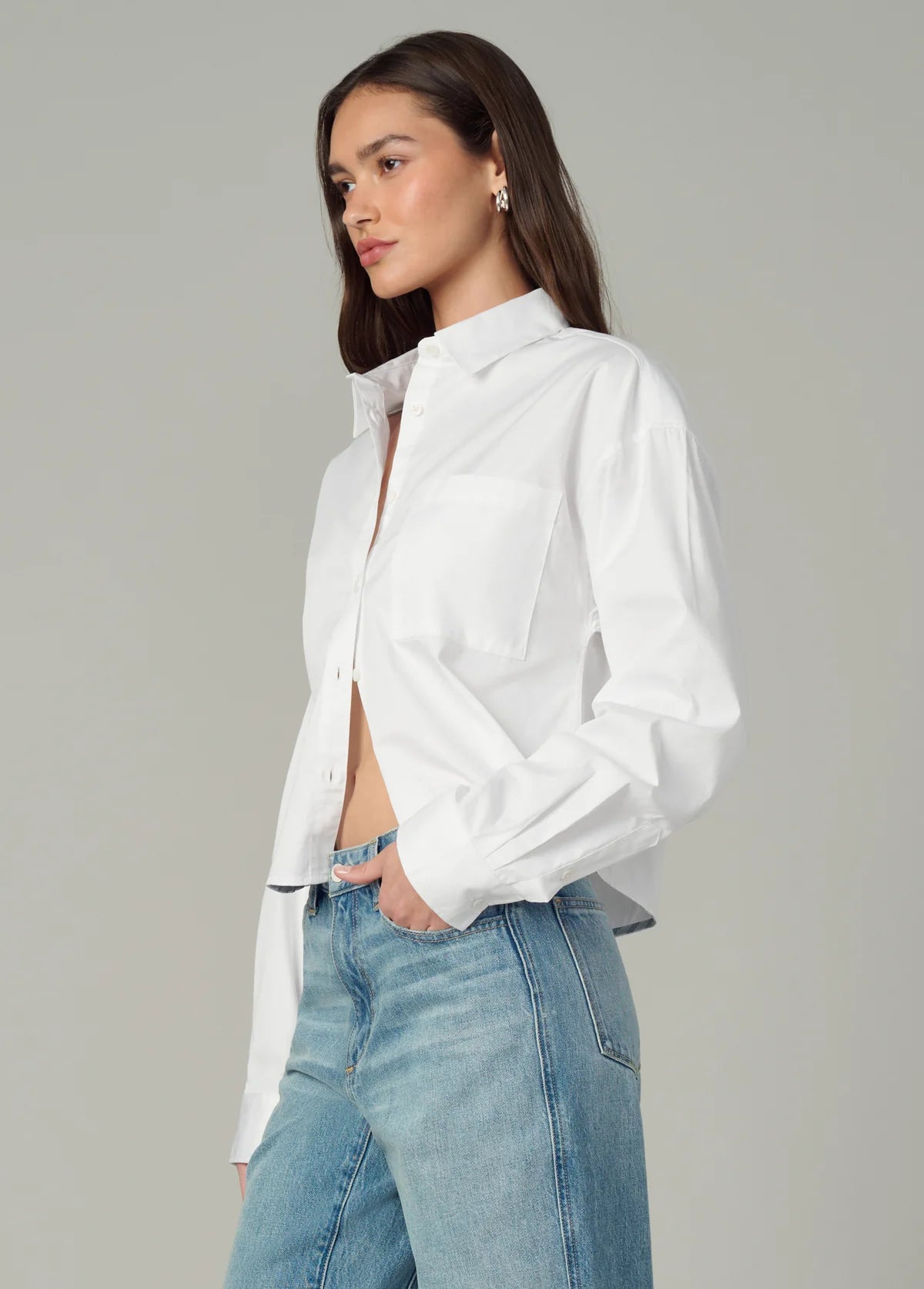 The Cropped Boyfriend Button Down