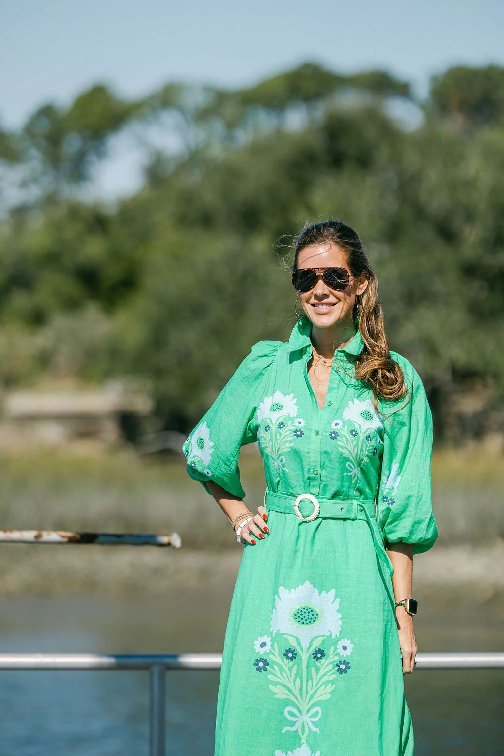 Lyla Dress - Blue Henrietta