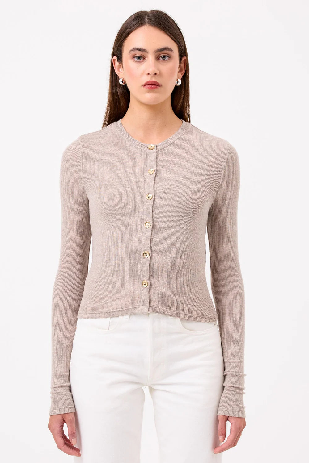 Marina Ribbed Crop Cardigan